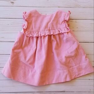 American vintage smocked cottagecore corduroy dress Betti Terrell Johnston pink